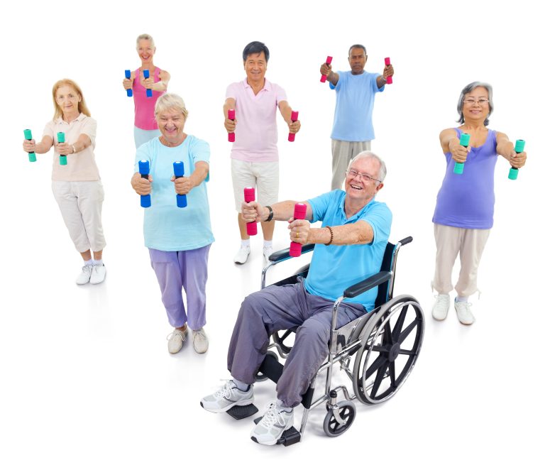 Senior Home Care: Dedicated caregiver helping elderly man with mobility aid